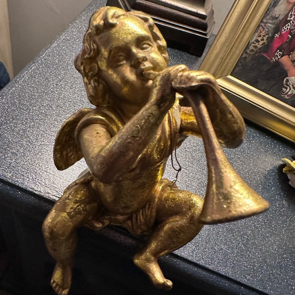 Gold Cherub Angel Figurine